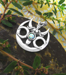 Triple Moon and Goddess with Lab Opal and Crescents | Woot & Hammy