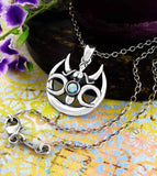Triple Moon and Goddess with Lab Opal and Crescents | Woot & Hammy