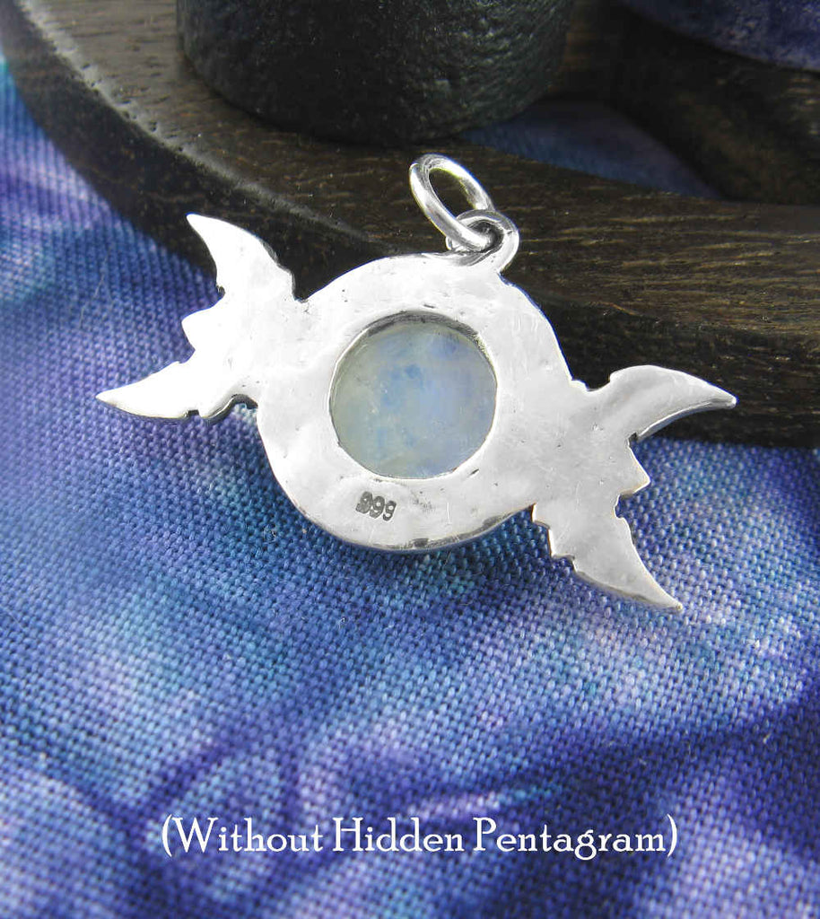 5pcs Triple Crescent Moon Goddess Pendant charm Pagan Jewelry