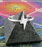 Two-Pointed Lightning Bolt Symbol Ring