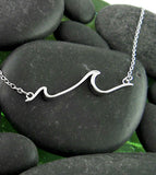 Double Wave Outline Necklace