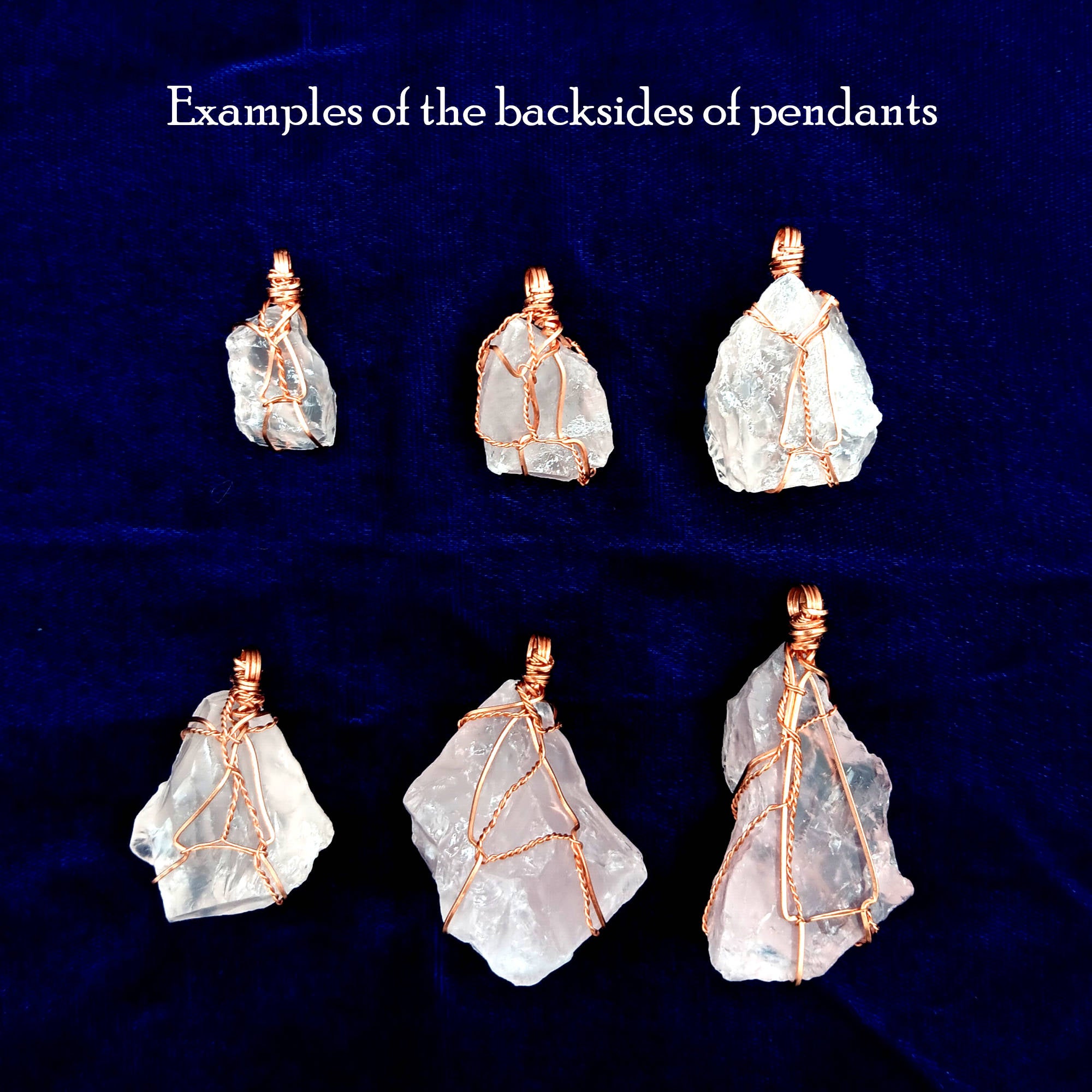 Chunky Raw Rose Quartz Crystal Pendant, Copper Wire-Wrapped, Handmade