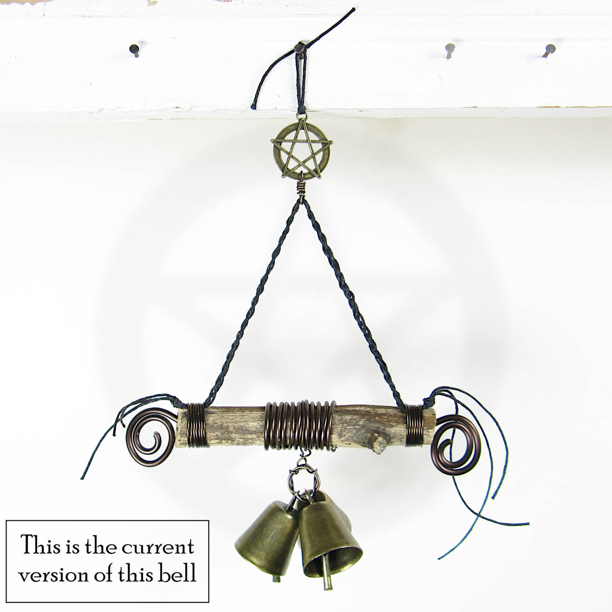 3-Bell Hanging Witch's Bell on Natural Branch Tree of Life Charm Handmade For Cleansing and Protection Against Evil | Woot & Hammy