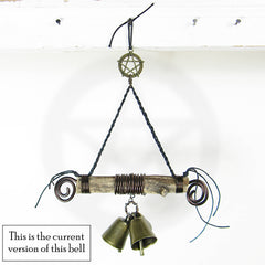3-Bell Hanging Witch's Bell on Natural Branch Tree of Life Charm Handmade For Cleansing and Protection Against Evil | Woot & Hammy