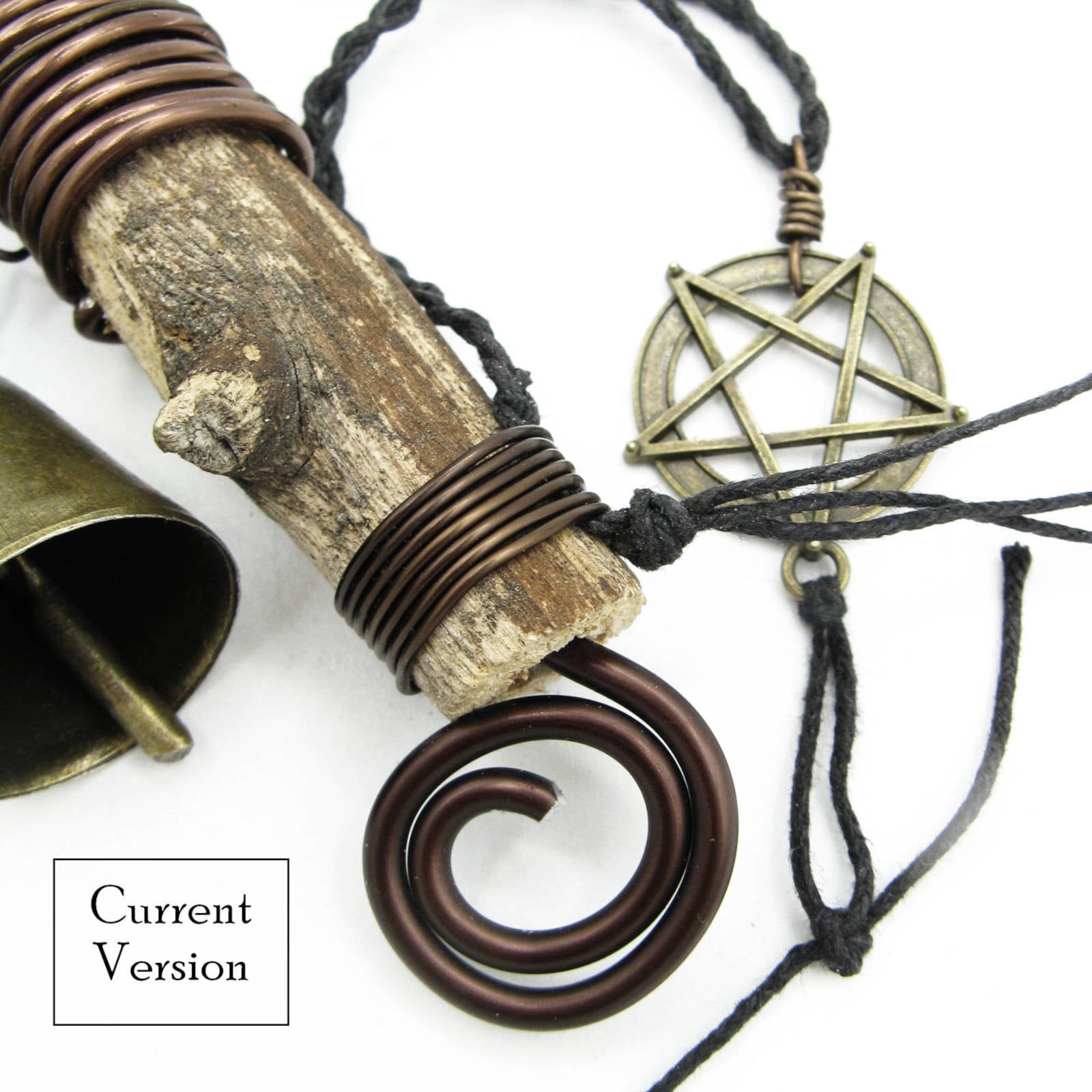 3-Bell Hanging Witch's Bell on Natural Branch Tree of Life Charm Handmade For Cleansing and Protection Against Evil | Woot & Hammy