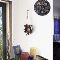 Witch's Bell Wreath, 5 Sleigh Bells 3 Quartz Energy-Cleansing
