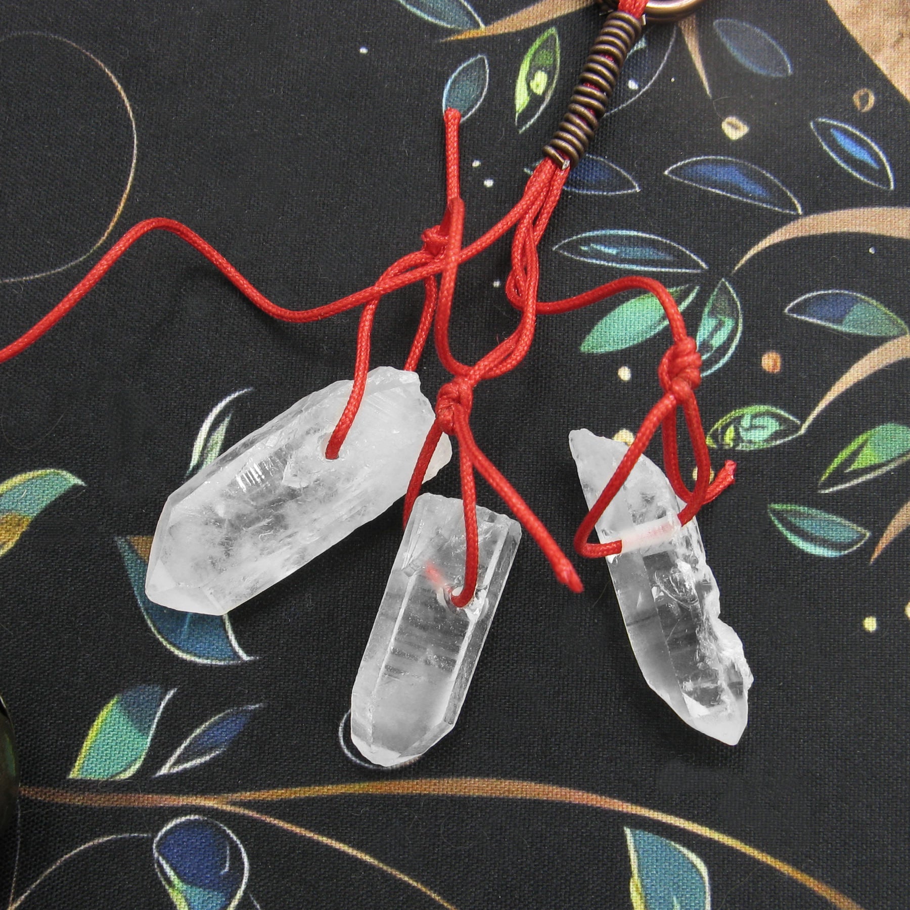 Witch's Bell Wreath, 5 Sleigh Bells 3 Quartz Energy-Cleansing