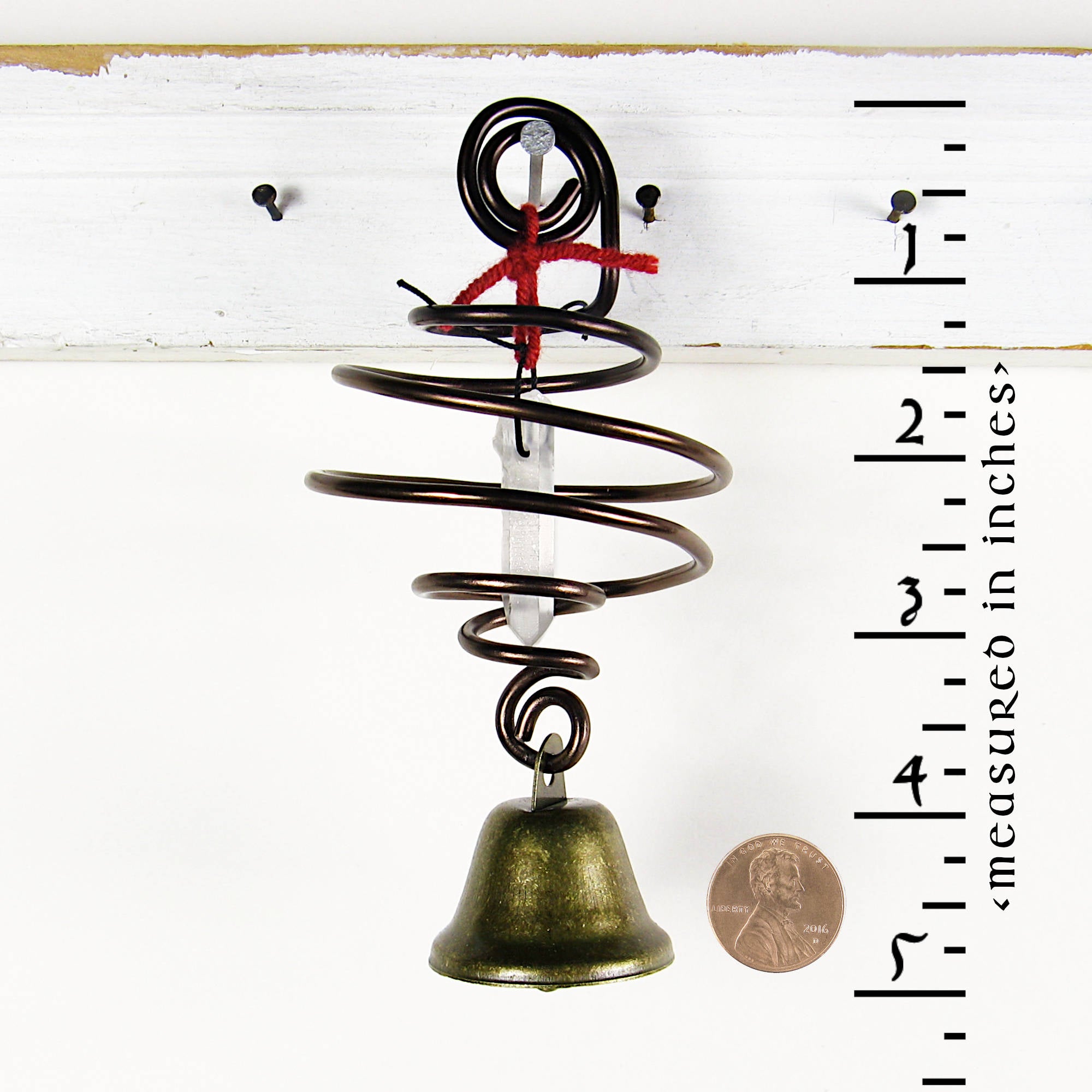 Hanging Witch's w/ Spirals and Raw Quartz Point Handmade Energy Cleansing Protection Healing Pagan Wiccan Sacred Space Rustic Primitive Quirky | Woot & Hammy