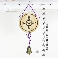 Wood-burned Witch's Knot with Twig and Bell