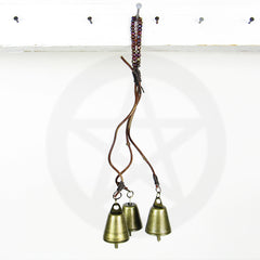 Witch's Bell 3 Bells on Vines with Glass Beads Energy-Cleansing