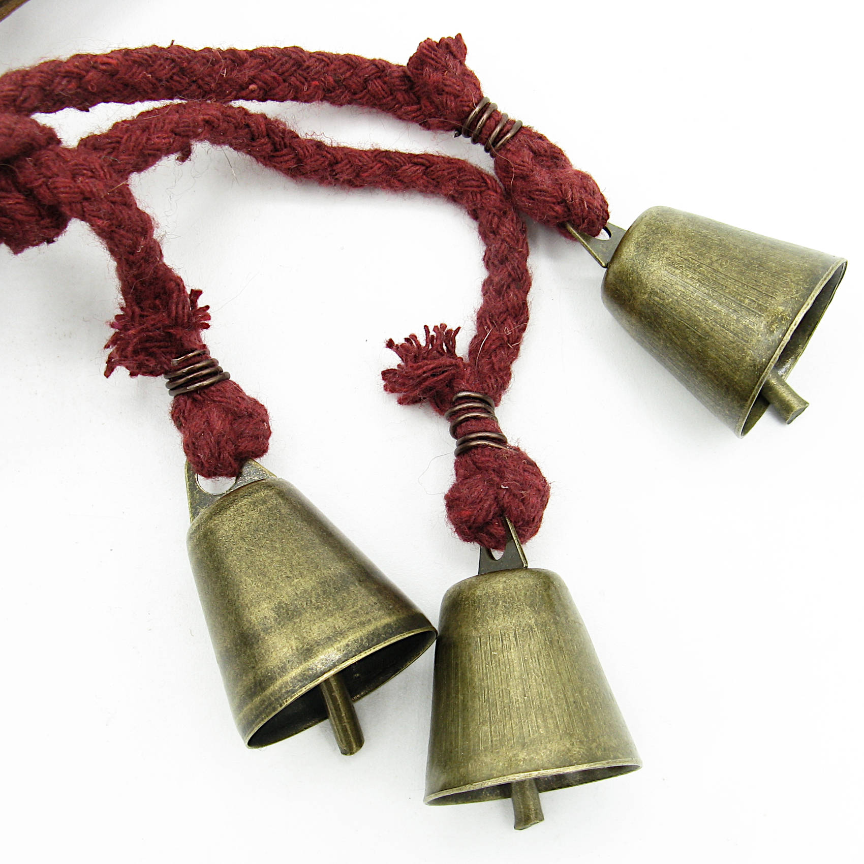 Witch's Bell Rustic Sheaf of Twigs Red Handcrafted Energy Cleansing