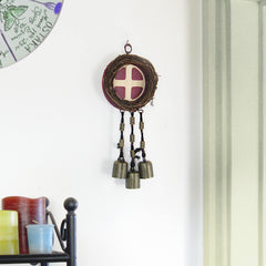 Witch's Bell Wreath Solar Cross Symbol Rune Beads Handcrafted