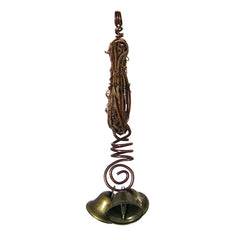 Rustic Witch's Bell Small Wreath 3 Spirals 3 Bells - Handmade - Cleansing Protection Pagan Wiccan Decoration Sacred Space Nature Primitive | Woot & Hammy