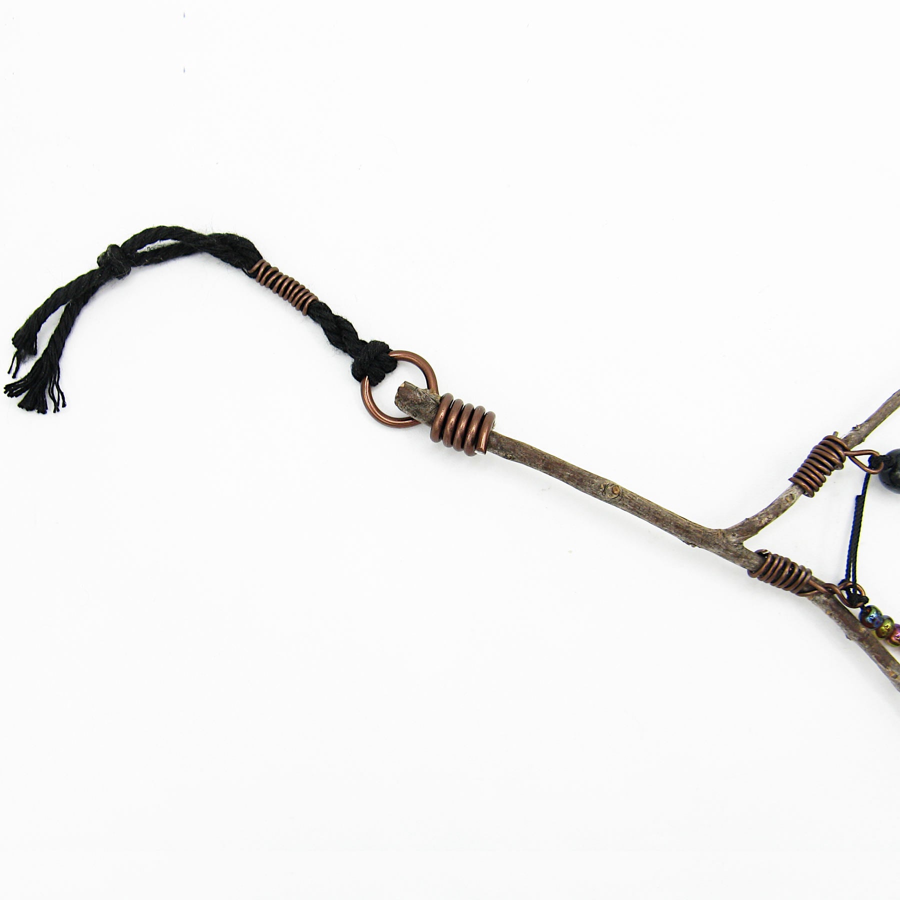 Witch's Bell Branch Pentagram Evil Eye Quartz Kyanite Healing Handcrafted