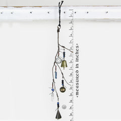 Witch's Bell Branch Pentagram Evil Eye Quartz Kyanite Healing Handcrafted