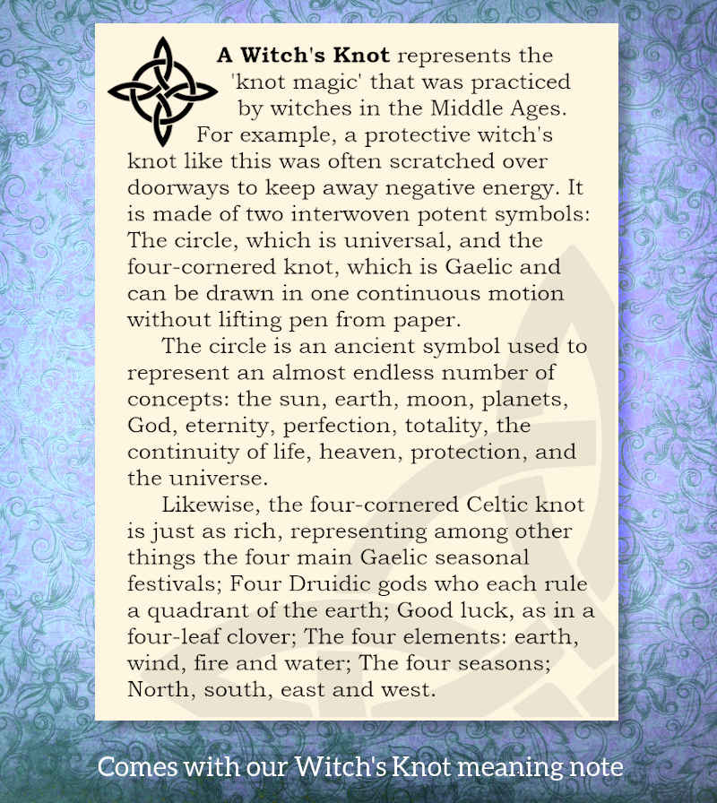 Outlined Witch's Knot With Circle Tiny Triquetras Celtic Pendant Protection | Woot & Hammy