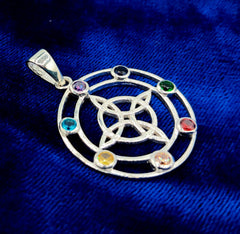 Witch's Knot Chakra Pendant with Crystals - Imperfect