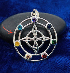 Witch's Knot Chakra Pendant with Crystals - Imperfect