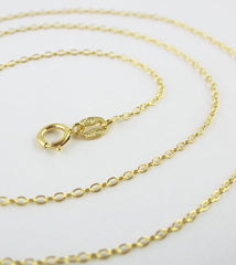 1.2 mm 18k Gold-Plated Sterling Silver Cable Chain