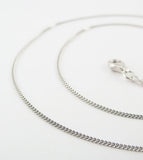 1.2 mm Rhodium-Plated Sterling Silver Curb Chain