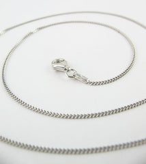 1.2 mm Rhodium-Plated Sterling Silver Curb Chain