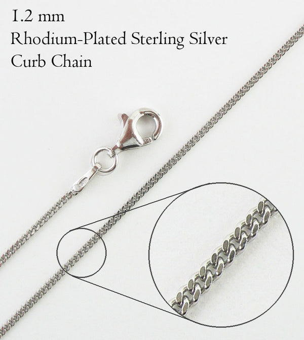 Rhodium-Plated Curb Chains
