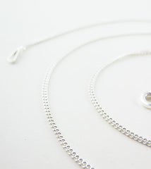 1.2 mm Unplated Sterling Silver Curb Chain