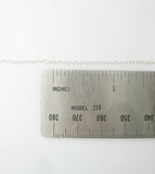1.3 mm Simple Cable Chain, Unplated Sterling Silver