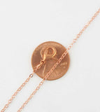1.6 mm Flat Cable Chain, Unplated Copper