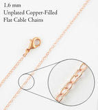 1.6 mm Flat Cable Chain, Unplated Copper