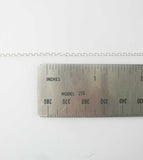 1,6 mm einfache Kabelkette, unplattiertes Sterlingsilber