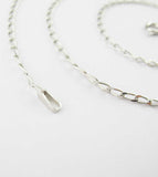 1.7 mm Rhodium-Plated Sterling Silver Long Curb Chain