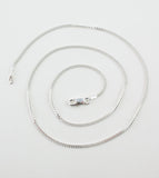 2.1 mm Unplated Sterling Silver Curb Chain