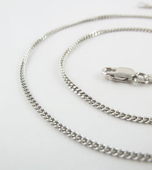 1.8 mm Rhodium-Plated Sterling Silver Curb Chain