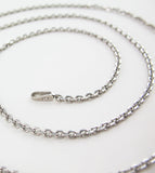 1.8 mm Rhodium-Plated Sterling Silver Diamond-Cut Cable Chain