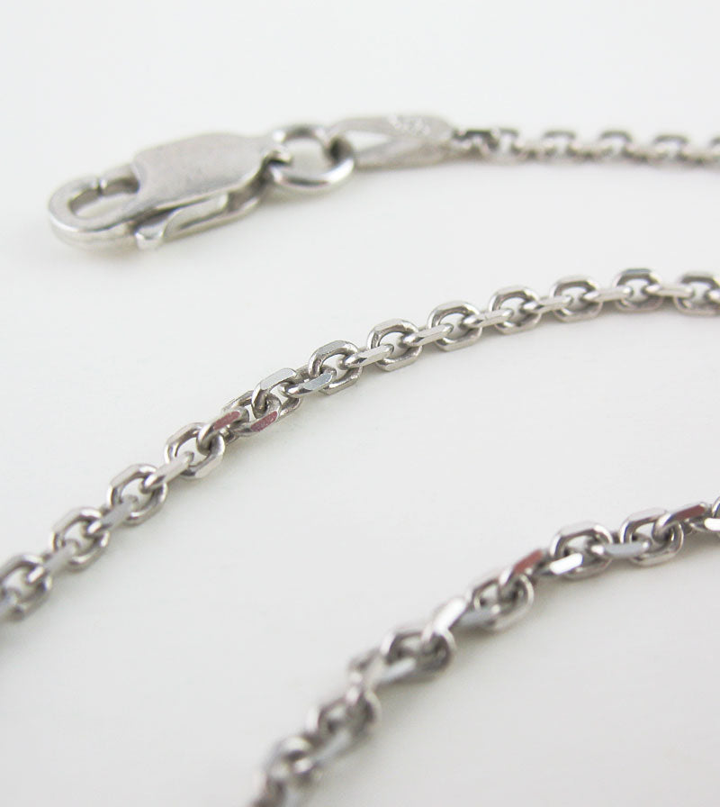 1.8 mm Rhodium-Plated Sterling Silver Diamond-Cut Cable Chain