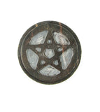 Soapstone Pentagram Altar Tile, 3 Inch