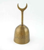 5 Inch Triple Moon Altar Bell With Upturned Crescent | woot & hammy