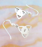 Triquetra With Rainbow Moonstone Cabochon Hook Earrings | Woot & Hammy