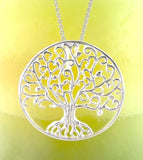 Curlicue Branches Large Tree of Life Medallion Necklace - woot & hammy