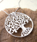 Curlicue Branches Large Tree of Life Medallion Necklace - woot & hammy