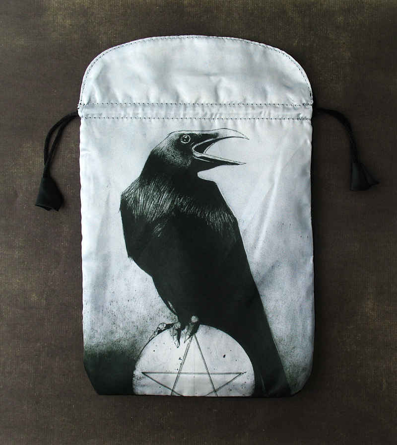 Murder of Crows Tarot Drawstring Bag With Pentagram | woot & hammy