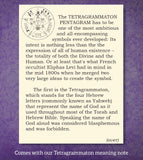 Pendentif Pentacle Tétragramme mystique