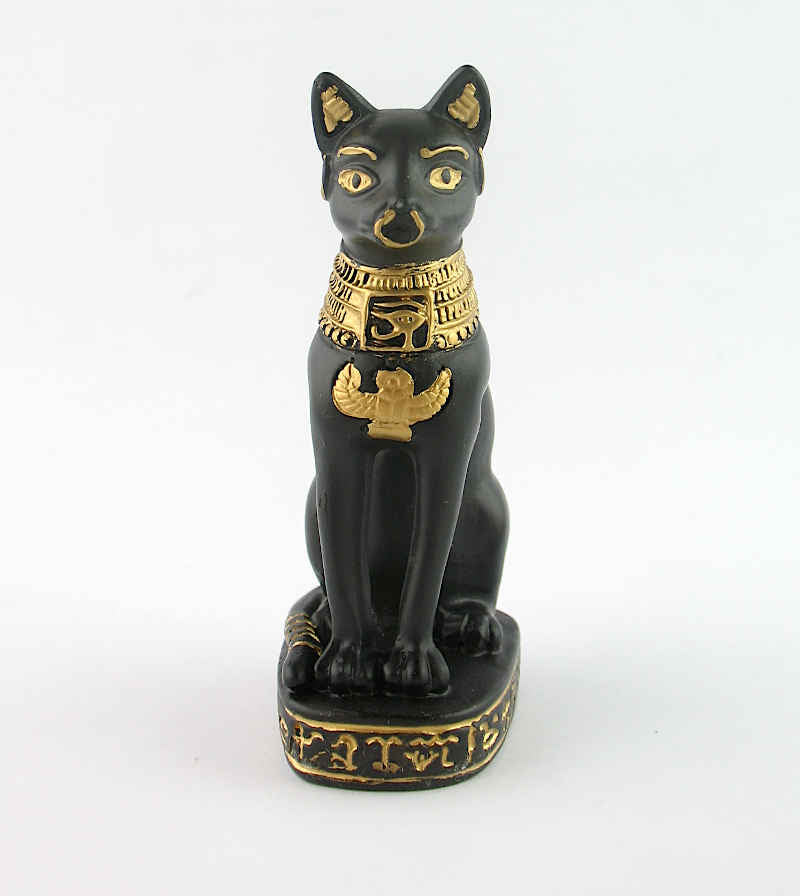 Black and Gold Bastet Figurine | woot & hammy