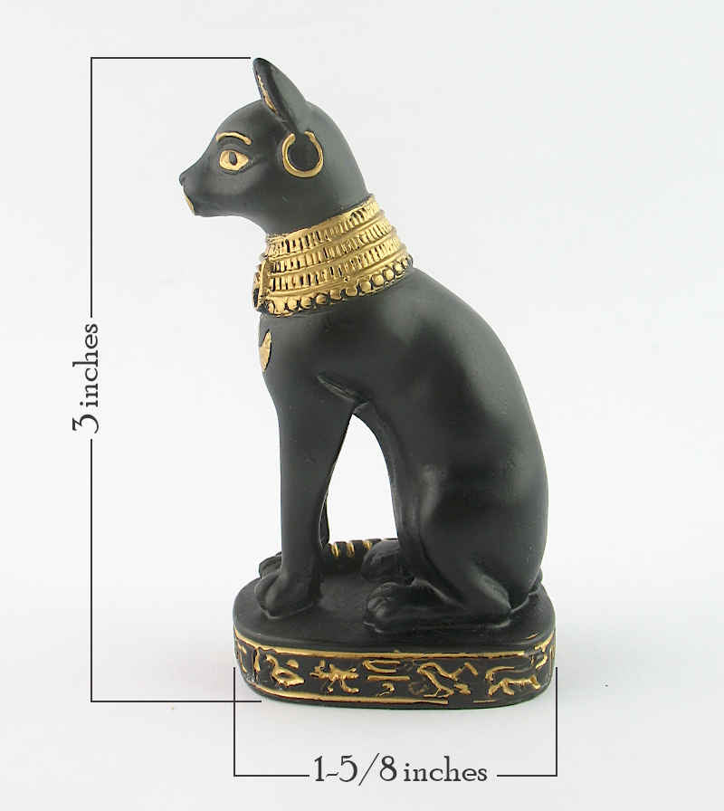 Black and Gold Bastet Figurine | woot & hammy