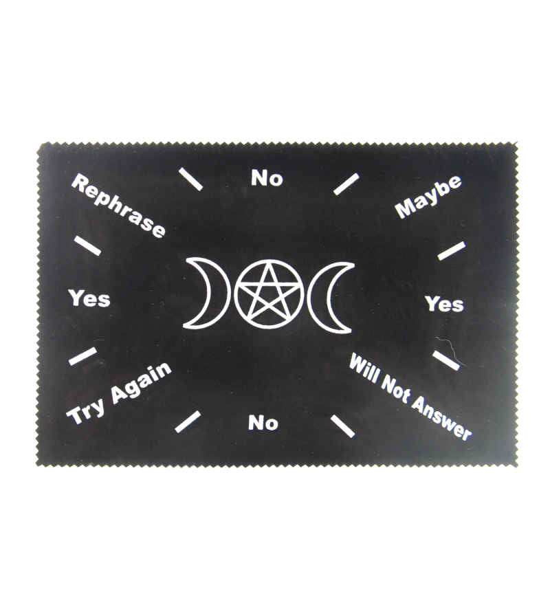 Fabric Pendulum Divination Mat With Triple Moon, 8 x 12 | woot & hammy