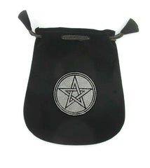 Black Velveteen Pentagram Bag Pouch With Drawstring | woot & hammy