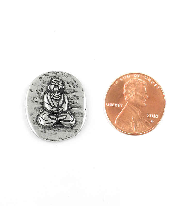 Buddha Lead-Free Pewter Pocket Stone | woot & hammy