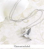 Tiny Hummingbird Necklace in Sterling Silver - woot & hammy