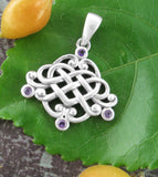 Ornate Celtic Heart With Amethyst Accents Pendant | Woot & Hammy